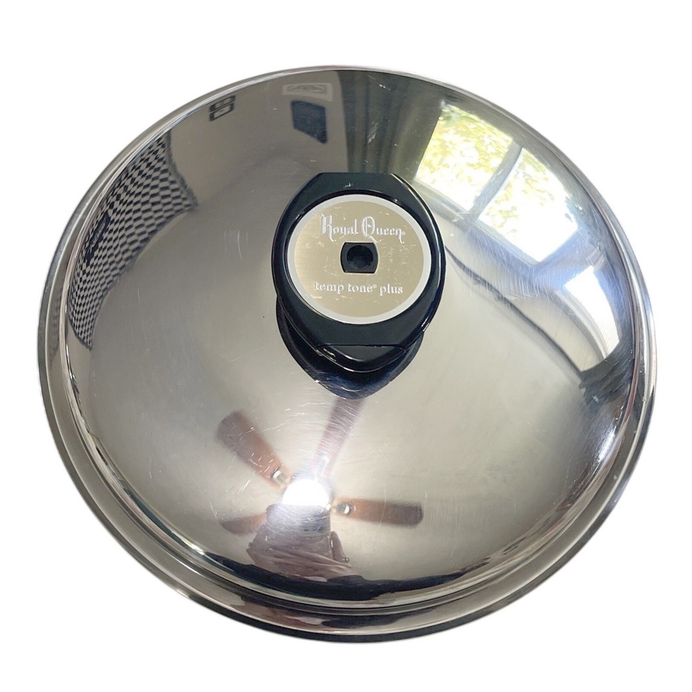Royal Queen Temp Tone Plus Vented 10 7/8" Lid Cover 6 Qt Pot 11" Skillet
